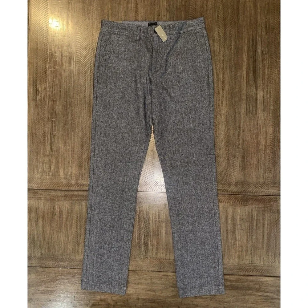 NWT J. Crew 770 Straight Dress Pants Gray Brushed Twill Stretch  Size 29x32 $118